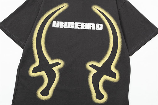 Title 4, Mens cotton T-shirt featuring a creative curve...