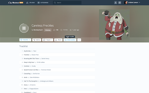 Mixcloud Tracklist