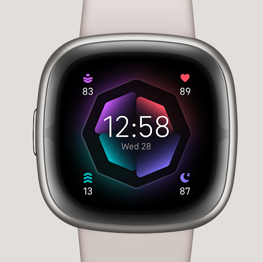 Sense 2 smartwatch in Lunar White Platinum Aluminum