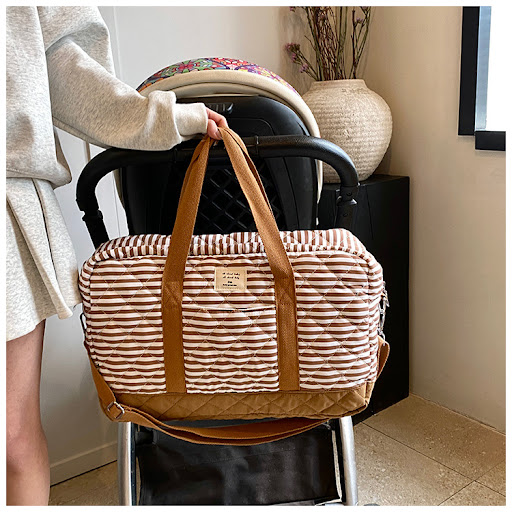 Title 13, Autumn New Simple Striped Out Storage Bag, a pr...