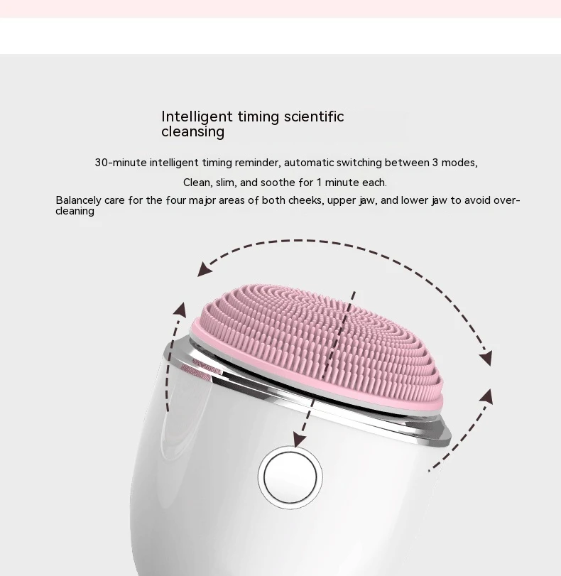 Household Rechargeable Sound Wave Facial Cleansing Instrument. Experience gentle exfoliation, deep cleansing, and radian