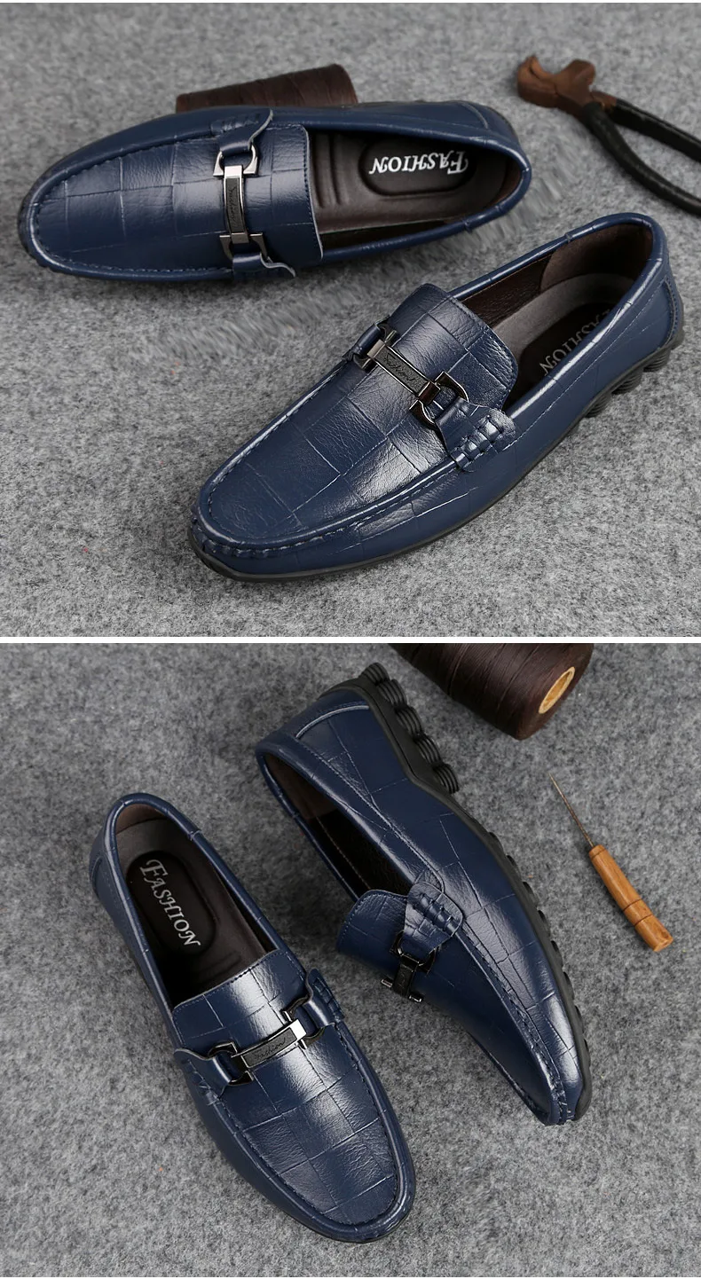 Title 12, Nowe Męskie Buty Skórzane Prawdziwe Casual Loaf...