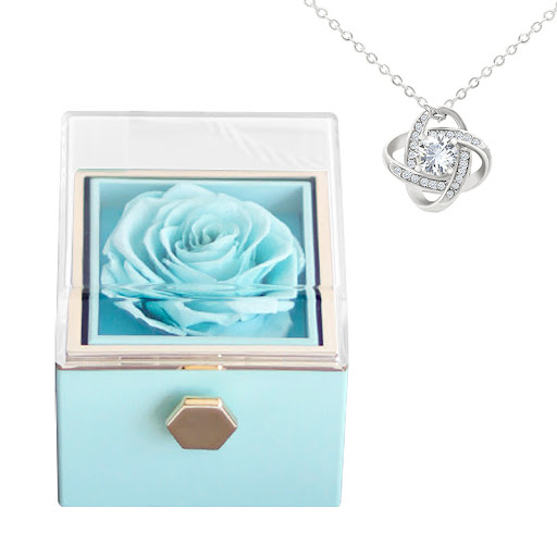 Title 15, Fashion Creative Rose Jewelry Box Necklace Suit...