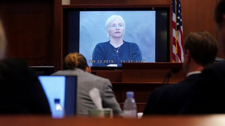 Ellen Barkin's testimony, recorded in 2019, was played in court