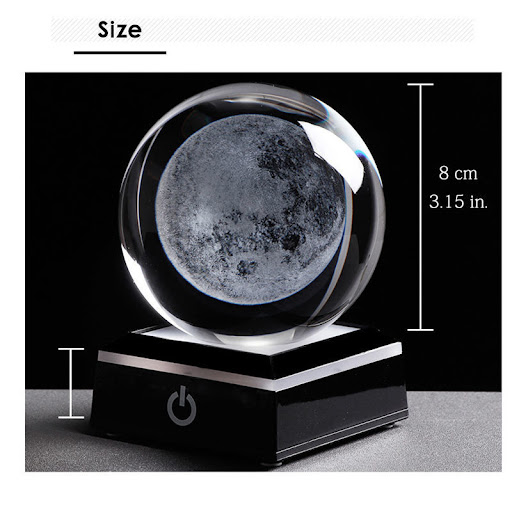 Title 1, Creative Luminous Galaxy Crystal Ball Desktop D...