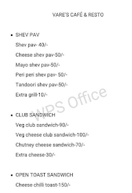 Vare's Cafe & Resto menu 1