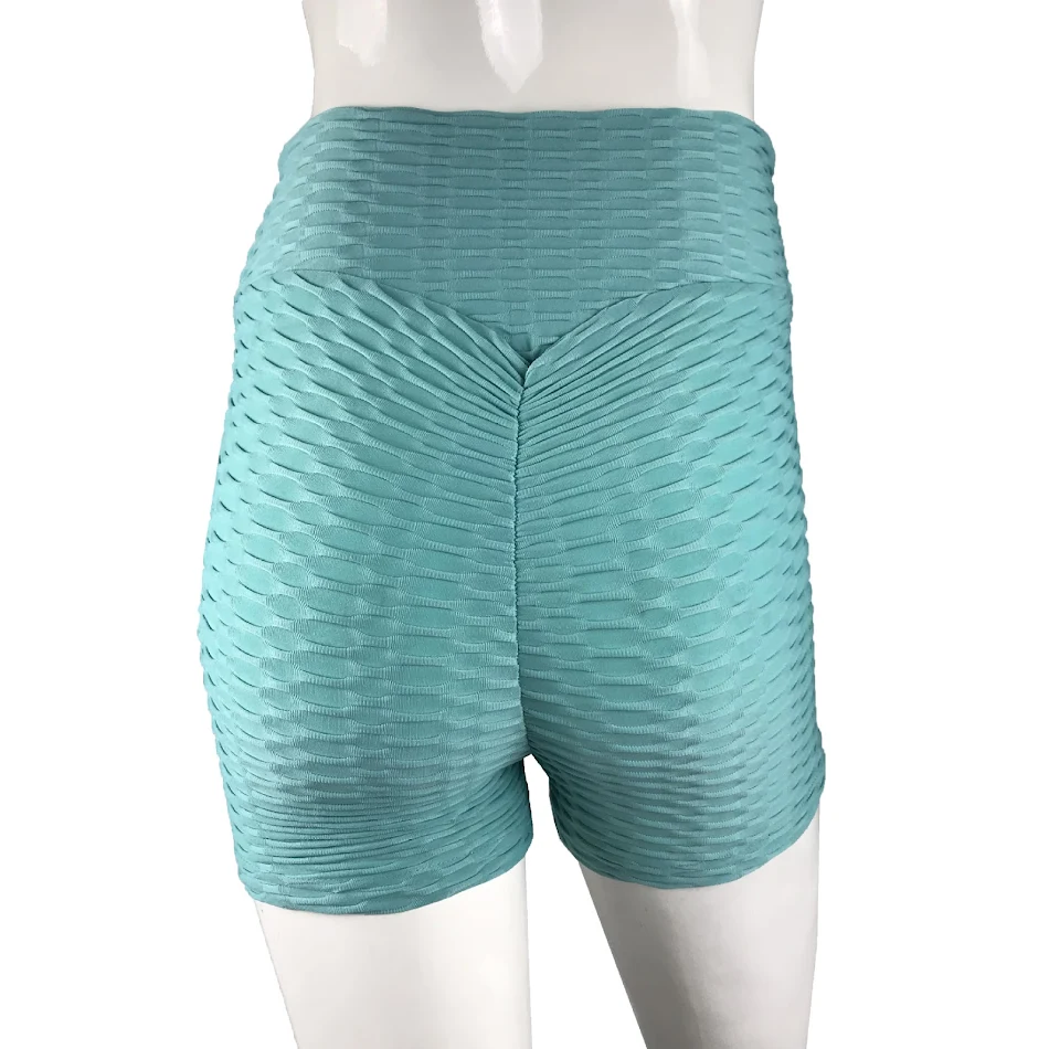 Jacquard Sport Shorts in Unifarbe mit Stretch für Läufe. Bequeme, atmungsaktive Laufhose. Optimal für Bewegung und Performance.