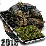 Cover Image of Скачать Green Military Keyboard 10001002 APK