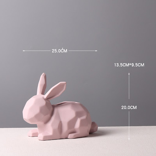 Title 1, Nordic Creative Ceramic Tissue Box Pink Rabbit ...