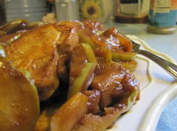 Caramel Apple Pork Chops