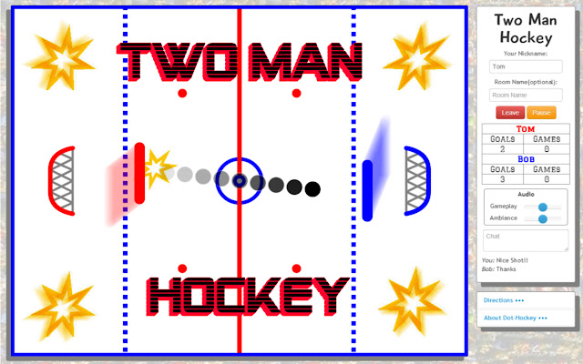 Two Man Hockey chrome extension