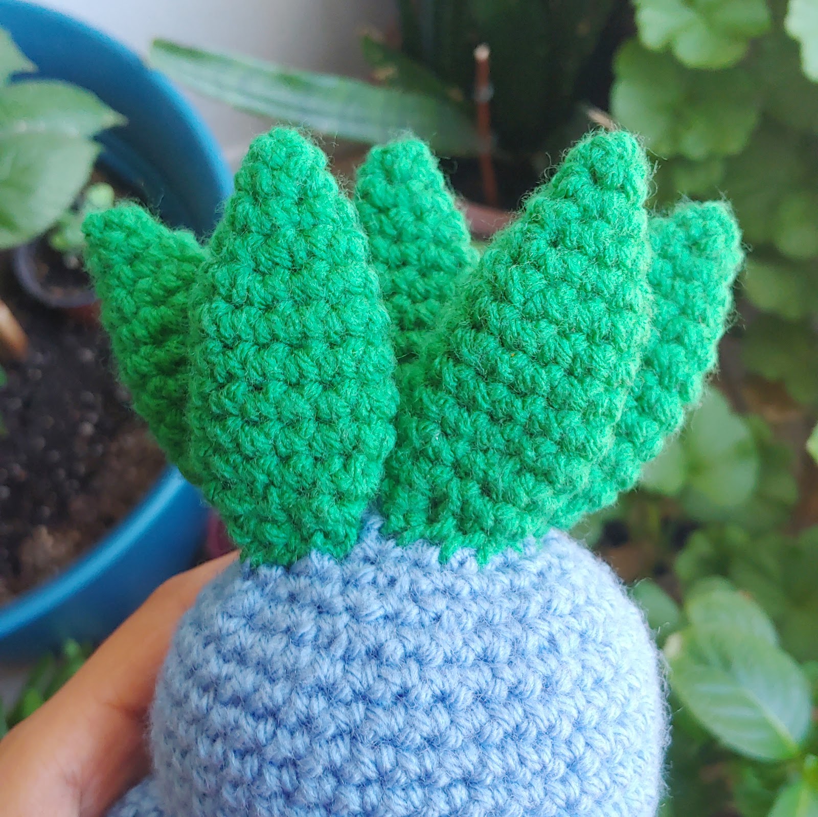 Oddish (Pokemon #043 Mystherbe), free crochet amigurumi pattern