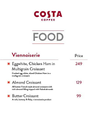Costa Coffee menu 5