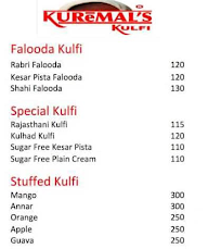 Kuremal's Kulfi menu 5