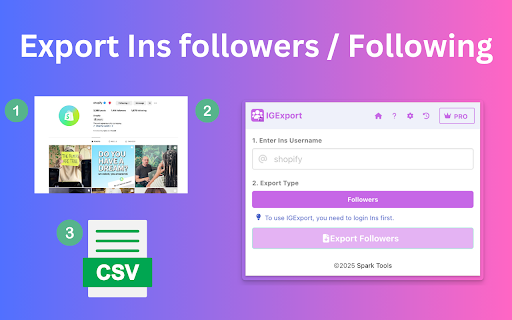 IGExport - Follower & Following Export for Ins