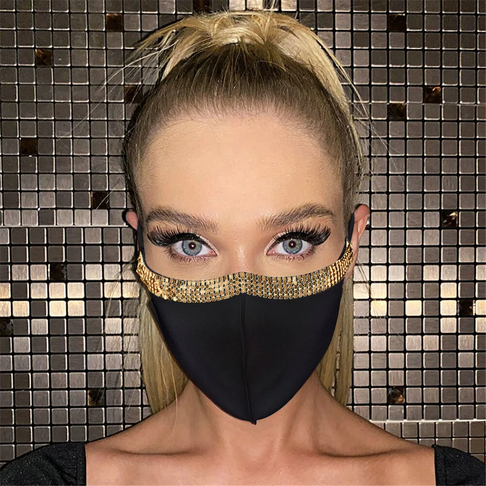 Maschera strass regolabile da donna esplosiva
