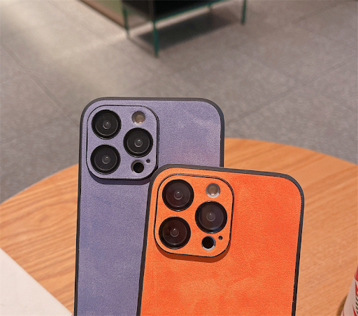 Title 3, Suede Phone Case With Business Lens Film for An...