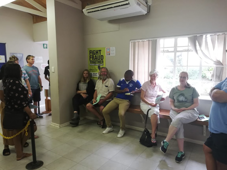 A few motorists that were at the Gonubie traffic department on Wednesday trying to renew their licences. They were told to go home and come back the following day after a cashier failed to pitch for work.