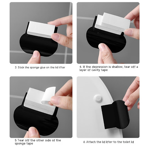 Title 9, Solid Color Plastic Toilet Cover Lifter Enhance...