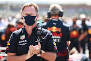 Red Bull Racing Team Principal Christian Horner looks on from the grid before the F1 Grand Prix of Great Britain at Silverstone on July 18, 2021 in Northampton, England.