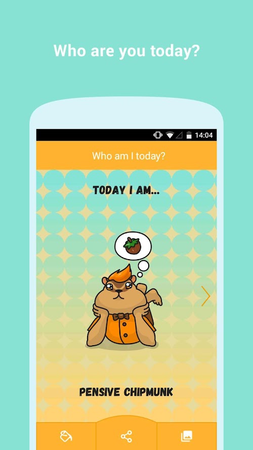 Android application Who am I today? screenshort