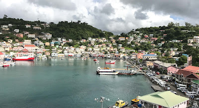 The colorful harbor of St. George's, Grenada. 