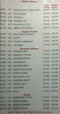 Regal Bar menu 3