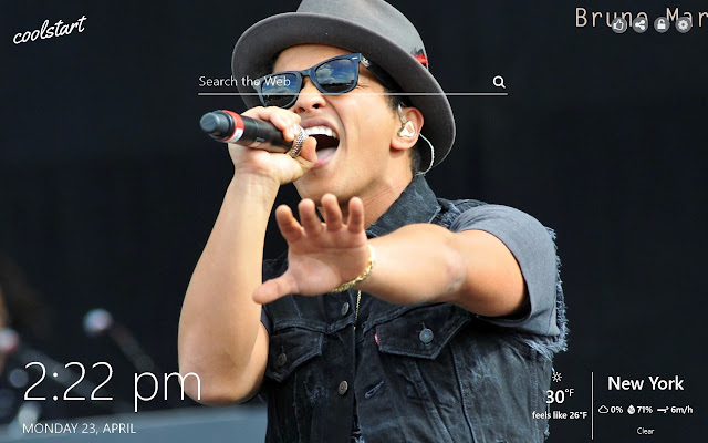 Bruno Mars HD Wallpapers Music New Tab Theme