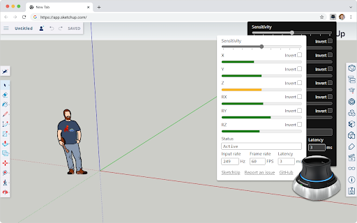 SpaceMouse Driver for SketchUp Web