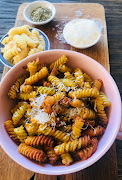 Cookbook author Jenny Kay made her pasta chips in an air-fryer.