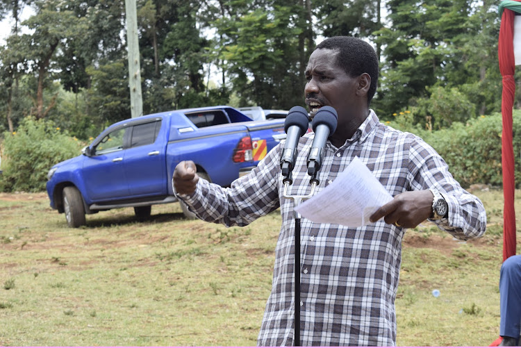 Agriculture CS Peter Munya at Kimachia,Tigania West on Friday