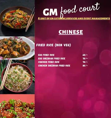 GM Food Court menu 