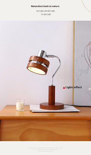 Title 4, Wohnzimmer Tischlampe im Retro-Stil, Walnussfar...