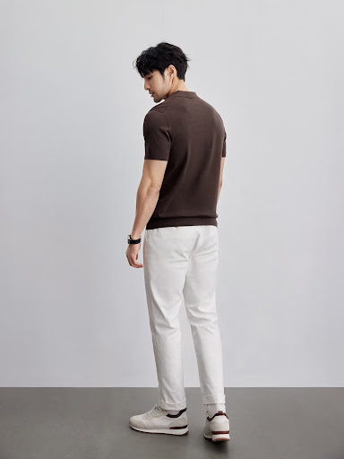 Title 20, Mens Summer Casual Stylish Solid Color Slim Fi...
