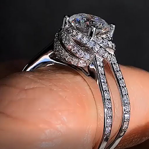 Title 2, Conjunto de anillos de boda grandes y audaces d...