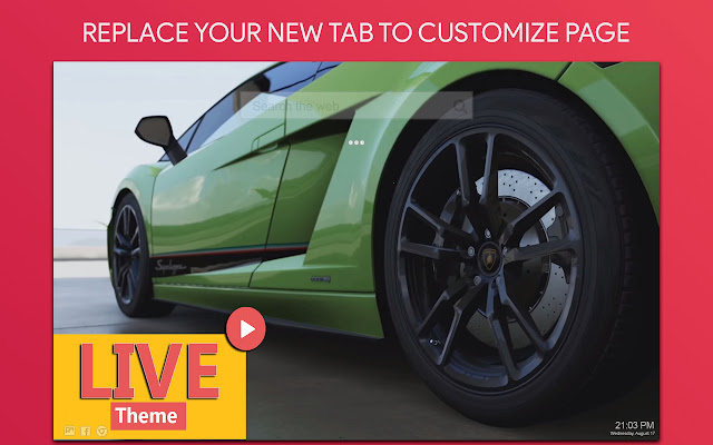 Lamborghini Live Wallpaper HD Custom New Tab