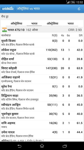 Screenshot Cricbuzz - In Indian Languages