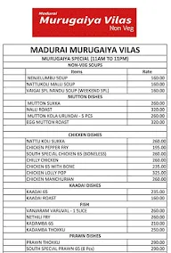 Madurai Murugaiya Vilas menu 1