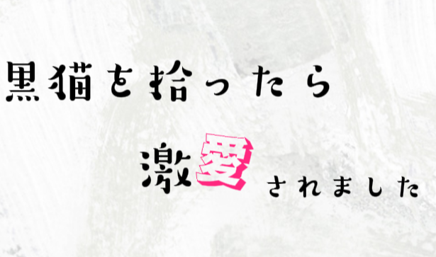 「黒猫を拾ったら激愛されました」のメインビジュアル