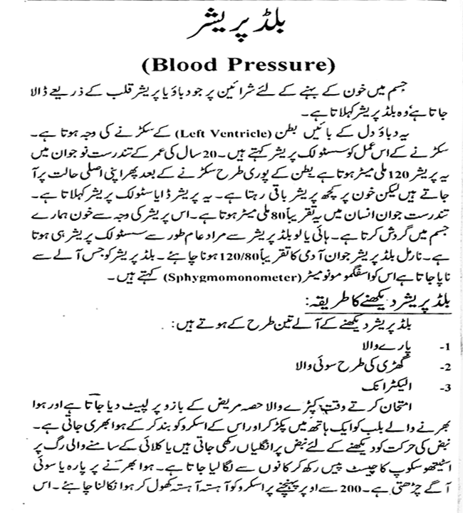 high blood pressure diet plan in urdu