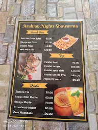 Arabian Nights Shawarma menu 1