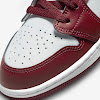 gs air jordan 1 low cherry wood red/white/cement gray