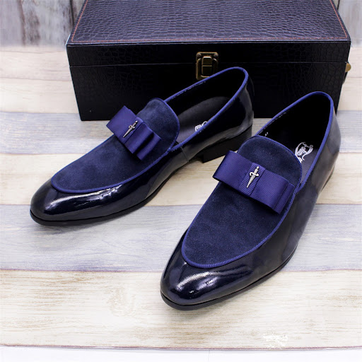 Title 20, Mens Matte Leather Patent Leather Shoes, combi...