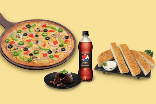 Any Large 10" Pizza + Any Garlic Breadsticks [FREE Chocolate Lava Cake & Pepsi]