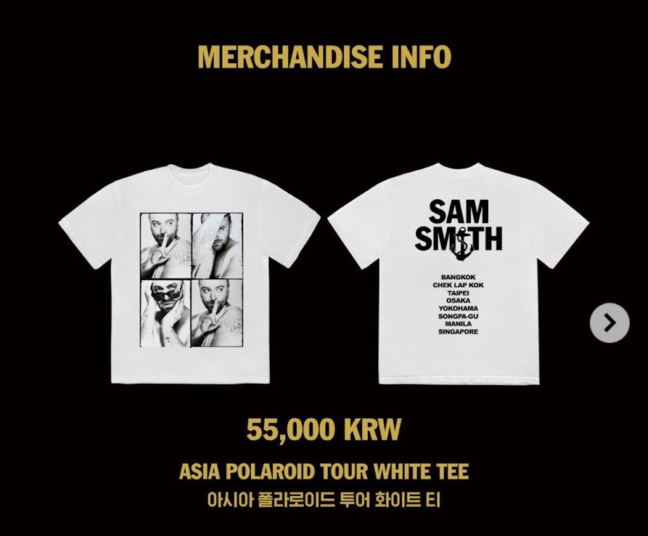 sam smith korea tour