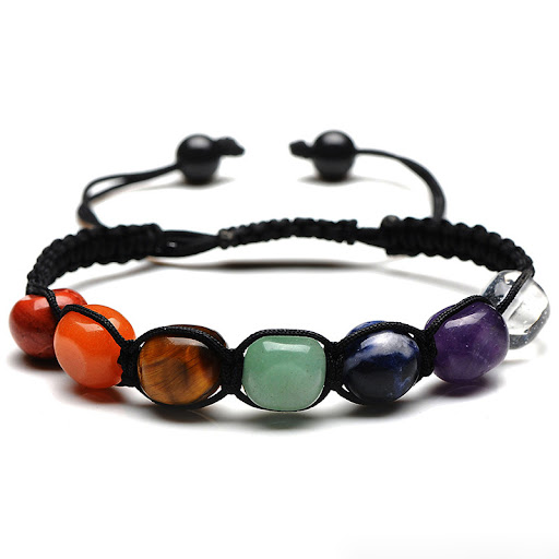 Title 3, Witte kristal en amethist gevlochten armband