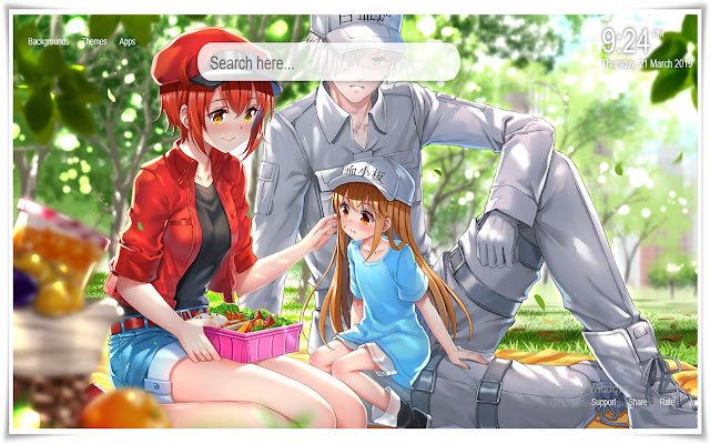 Cells At Work New Tab HD