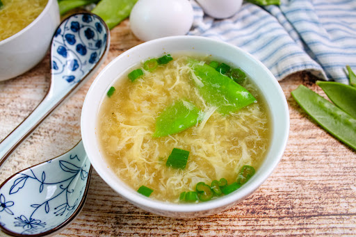 A bowl of Egg Drop Soup.