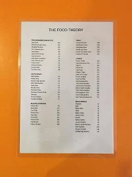 The Food Theory menu 5