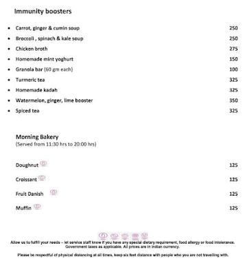 Delicious - Crowne Plaza menu 